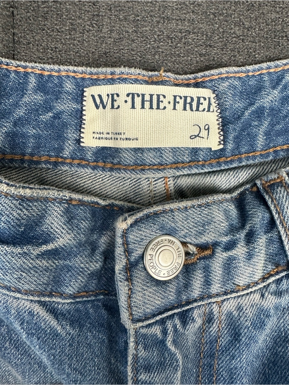 We The Free High Top Wide Crop Jeans Size 29 Light Wash - Picture 3 of 14